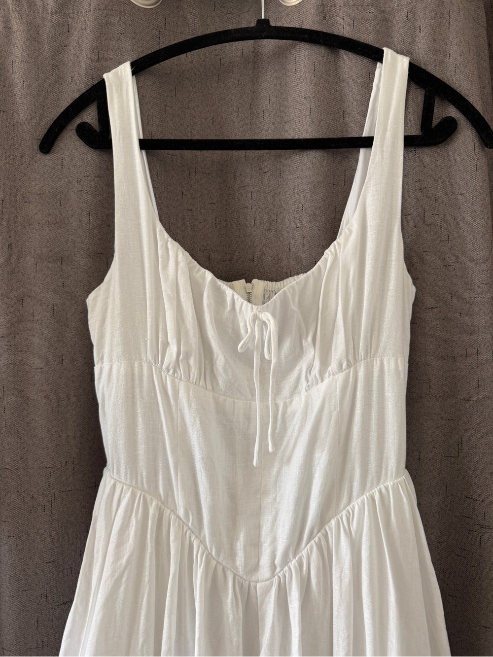 Reformation Balia Linen Midi Dress in White - Picture 4 of 6